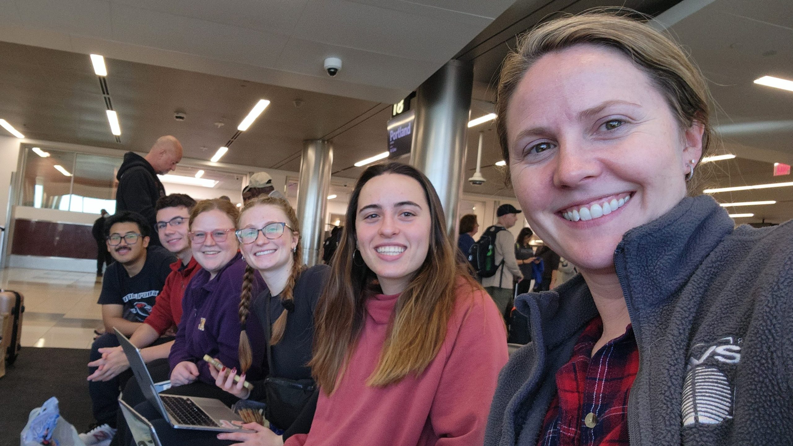 November 2023: Baber Lab travels to Portland, OR for AVS! (L to R) John Yoo, Joey Loiselet, Erin Schell, Haley Frankovich, Ava Galgano, Dr. Baber