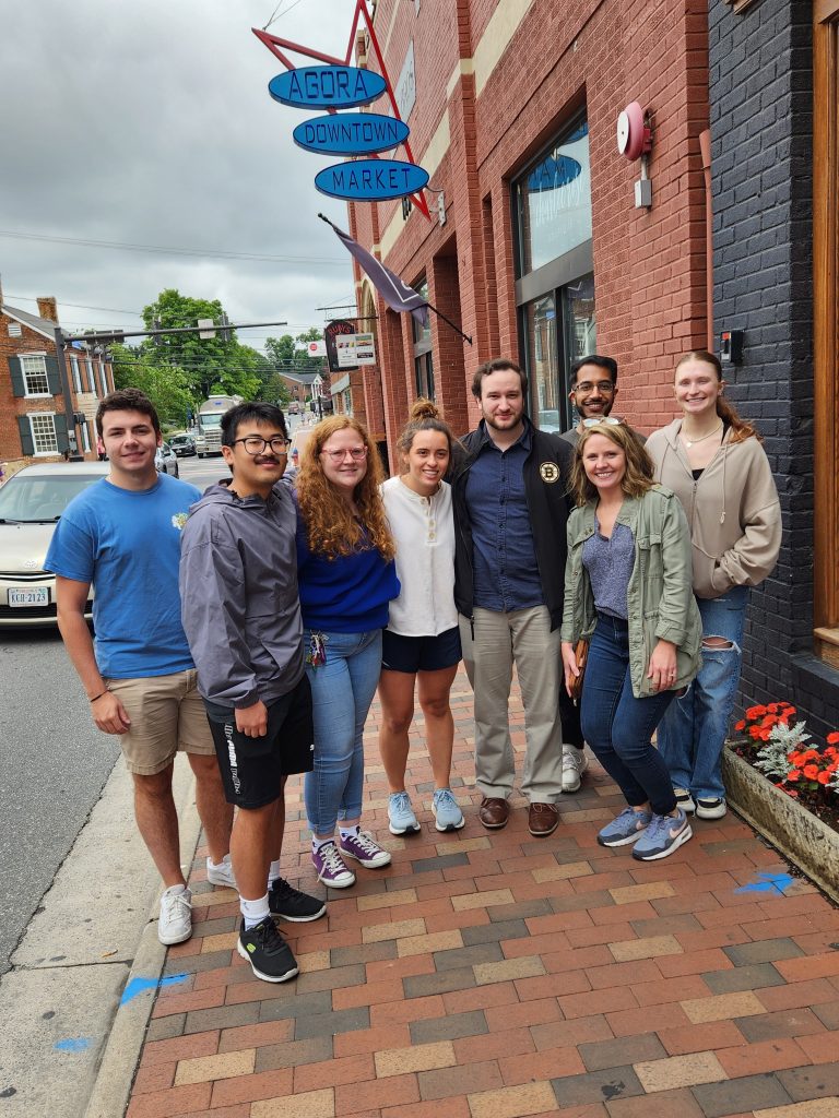 Summer 2023 Baber Lab reunion! Joey Loiselet, John Yoo, Erin Schell, Ava Galgano, Jeremy Wilke ’18, Hasan Kaleem ’20, Dr. Baber, Haley Frankovich