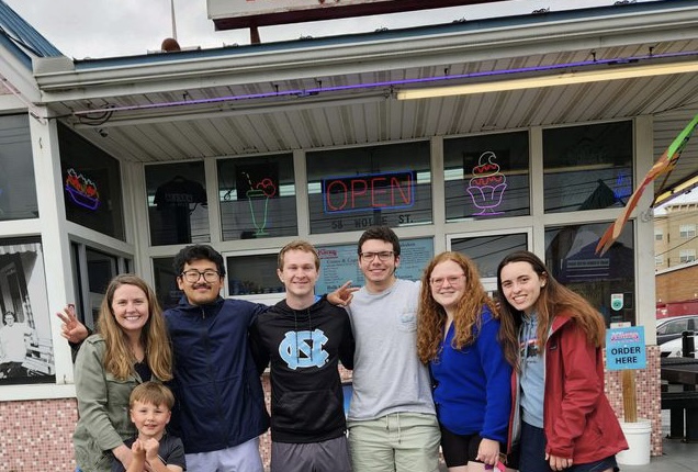 Spring 2023 Group Photo: (left to right) Dr. Ashleigh Baber, John Yoo, Will Hemmingson, Joey Loiselet, Erin Schell, Ava Galgano