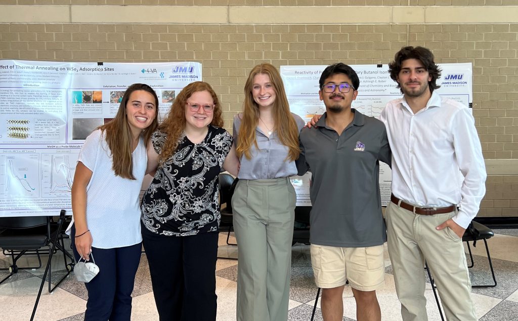 Summer 2022 Group Photo: (left to right) Ava Galgano, Erin Schell, Haley Frankovich, John Yoo, Jona Carmany