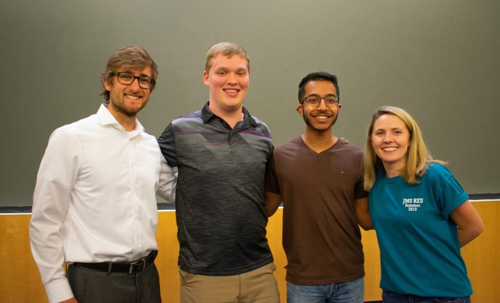 REU Summer 2019: Eric, Jordon, Hasan, Dr. Baber
