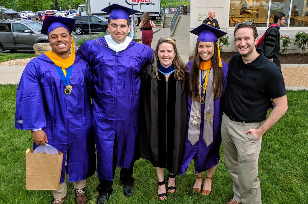 Congratulations JMU’19 Grads! Baber Lab members: Max, Daniel, Dr. Baber, Maria, & alum, Jeremy ’18