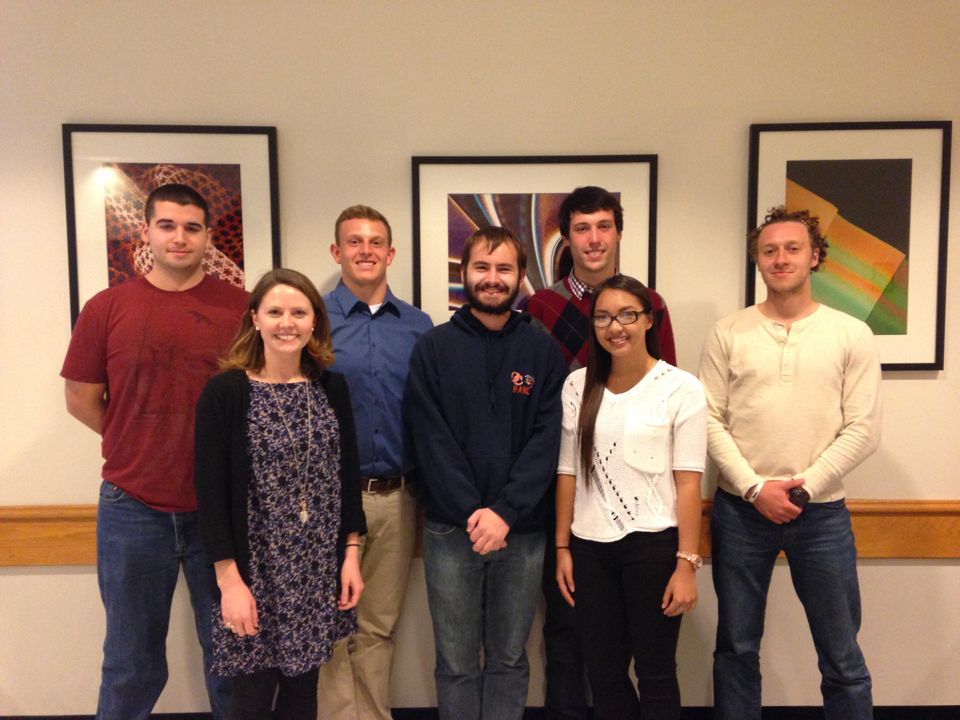 Baber Group, Spring 2015: Daniel, Dr. Baber, David, Dylan, Cam, Vivian, Wil